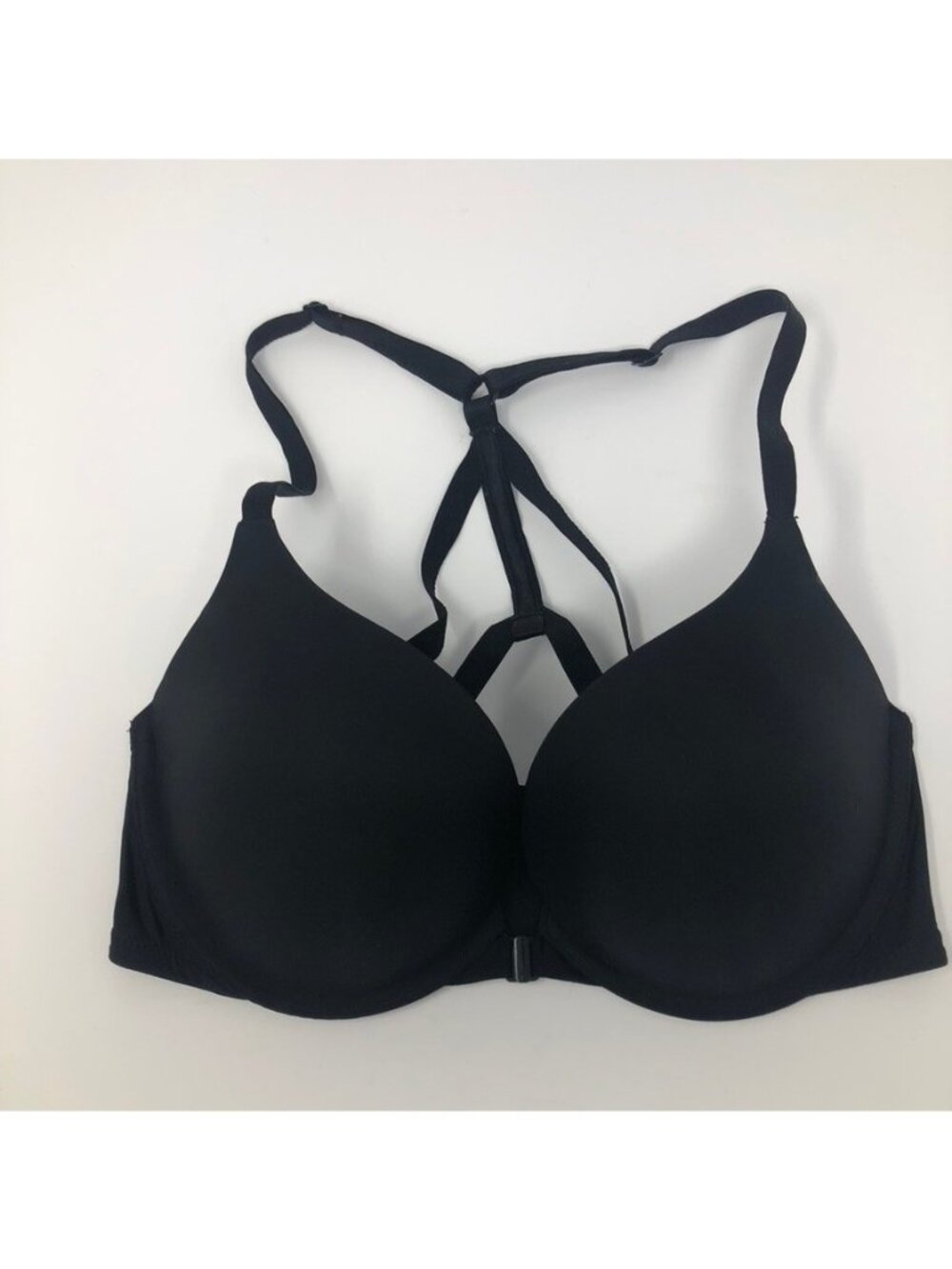 Victorias Secret Black Front Close Push-Up Bra Size 32DD